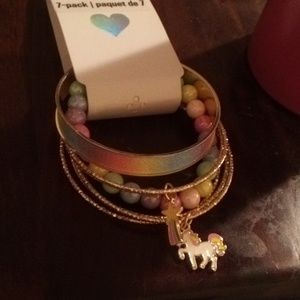 7pc Unicorn bangles